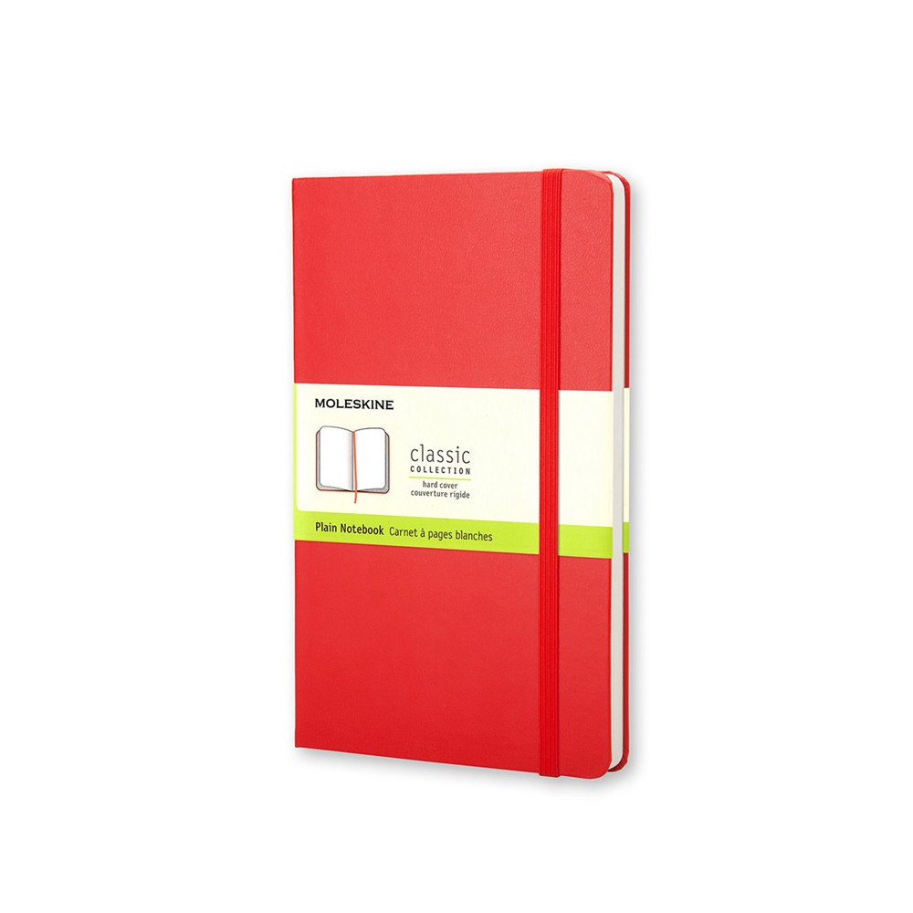 Notatnik gładki A5 - Moleskine - czerwony twarda okładka