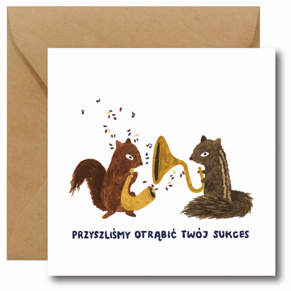 Greeting card - Hi Little - Success, 14,5 x 14,5 cm