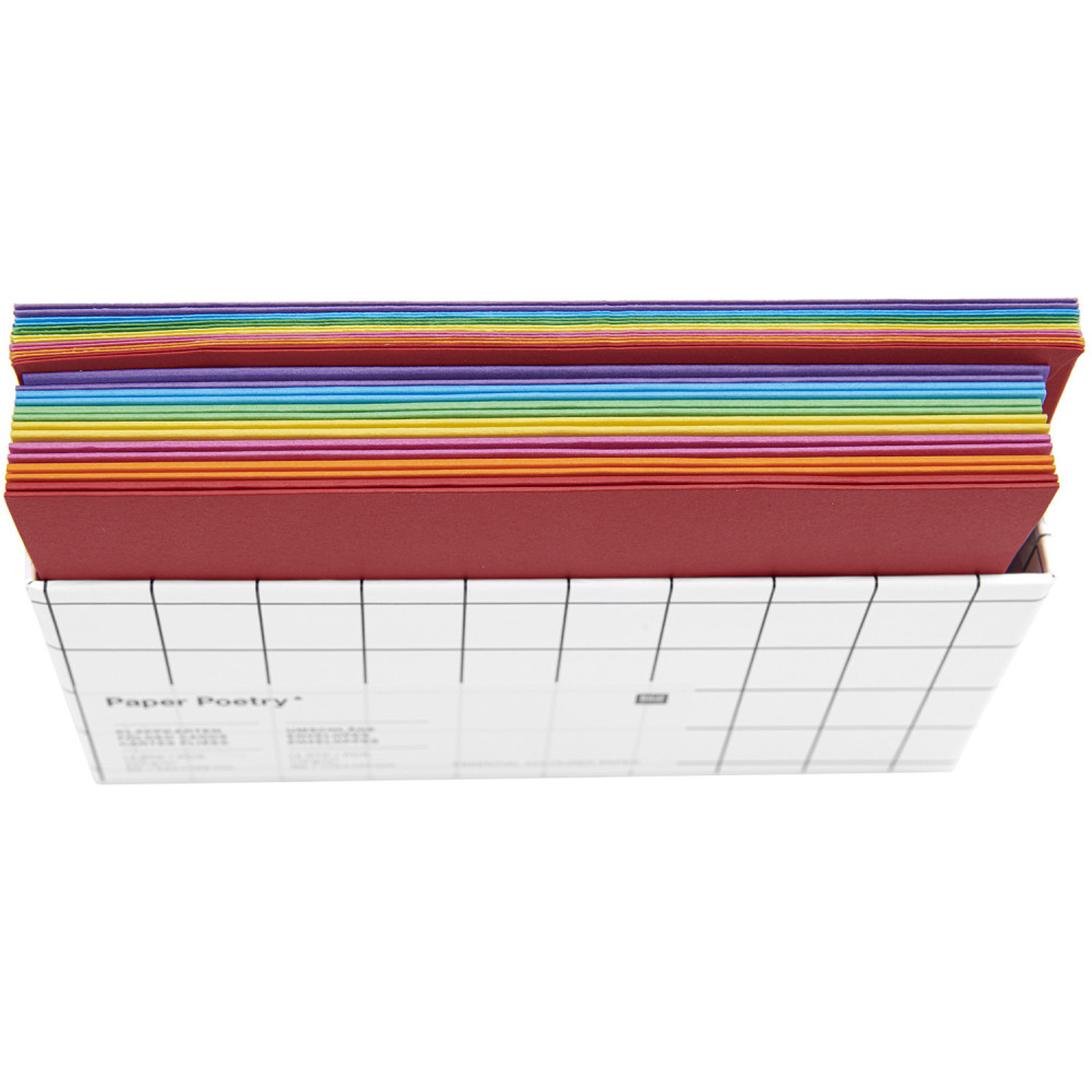 Zestaw kopert i kart Rainbow - Paper Poetry - Classic, B6, 14 szt.