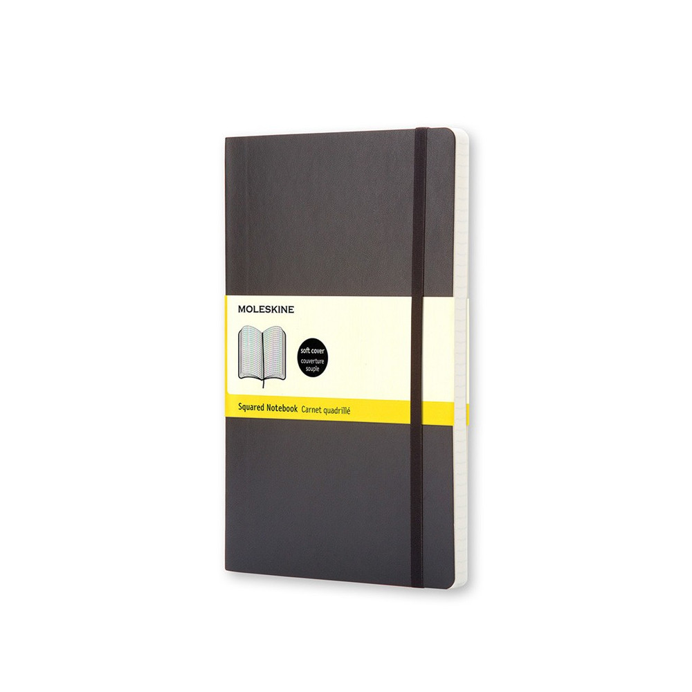 Notatnik w kratkę A5 - Moleskine - czarny miękka okładka