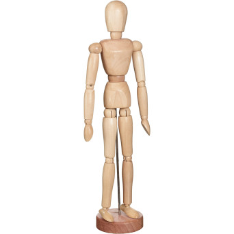 Drewniany manekin do nauki rysunku - Lefranc & Bourgeois - kobieta, 30 cm