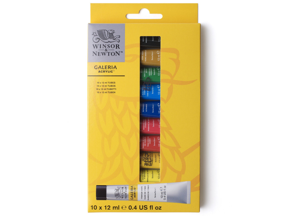 Set of acrylic paints Galeria - Winsor & Newton - 12 ml x 10 pcs.