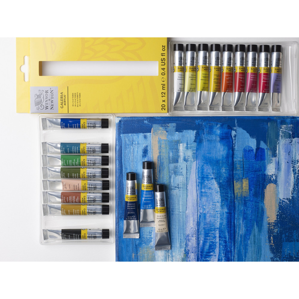 Set of acrylic paints Galeria - Winsor & Newton - 12 ml x 20 pcs.