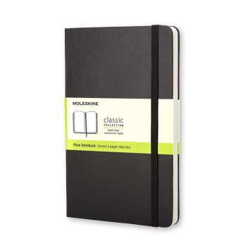 Notatnik gładki A5 - Moleskine - czarny twarda okładka