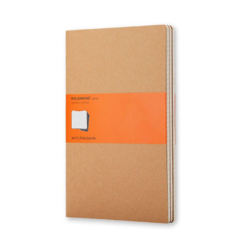 Set of 3 Ruled Cahier Journals - Kraft Brown - Large - Moleskine