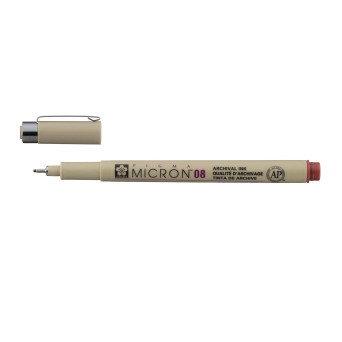 Cienkopis Pigma Micron 08 - Sakura - Brown, 0,5 mm