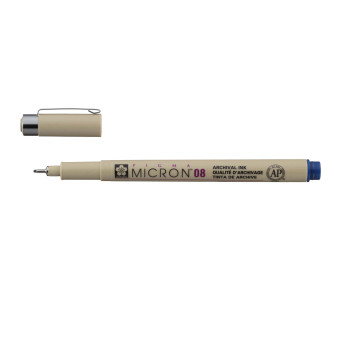 Pigma Micron Fineliner 08 - Sakura - Royal Blue, 0,5 mm