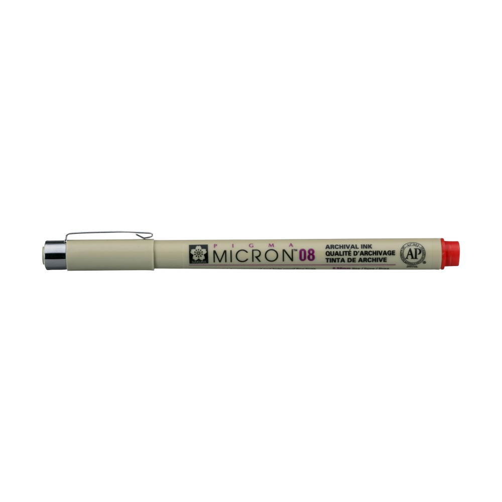 Pigma Micron Fineliner 08 - Sakura - Red, 0,5 mm
