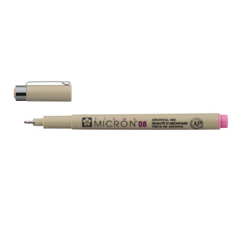 Pigma Micron Fineliner 08 - Sakura - Pink, 0,5 mm