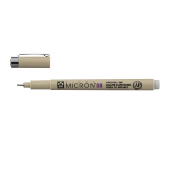 Cienkopis Pigma Micron 08 - Sakura - Light Cool Gray, 0,5 mm