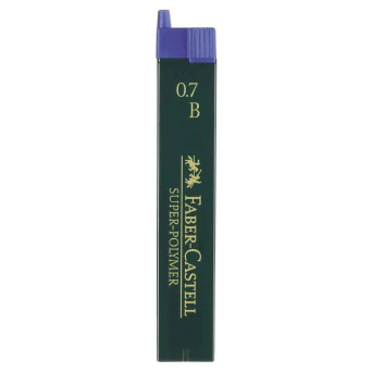 Mechanical pencil lead refills, 0,7 mm - Faber-Castell - B, 12 pcs.