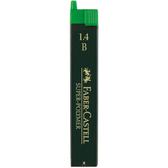 Wkłady grafitowe Super Hi Polymer, 1,4 mm - Faber-Castell - B, 6 szt.