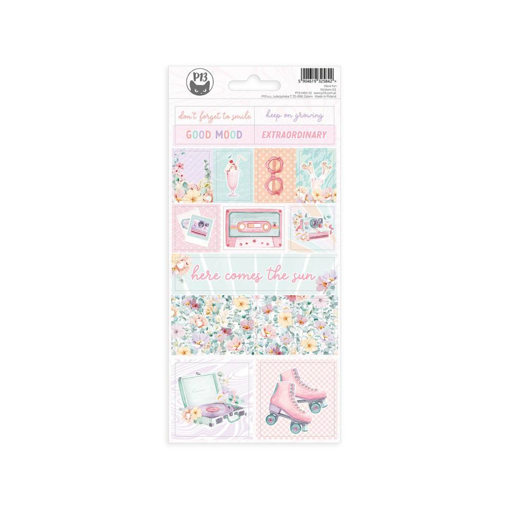 Set of paper stickers 10,5 x 22 cm - Piątek Trzynastego - Have Fun 02