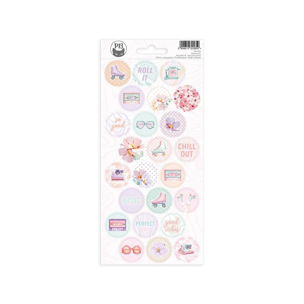 Set of paper stickers 10,5 x 22 cm - Piątek Trzynastego - Have Fun 03