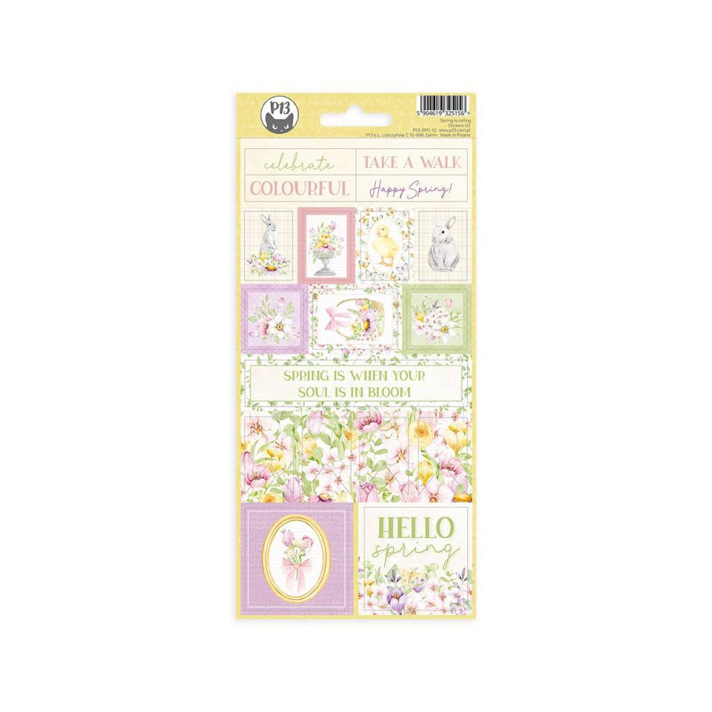 Set of cardboard stickers 10,5 x 22 cm - Piątek Trzynastego - Spring is Calling 02