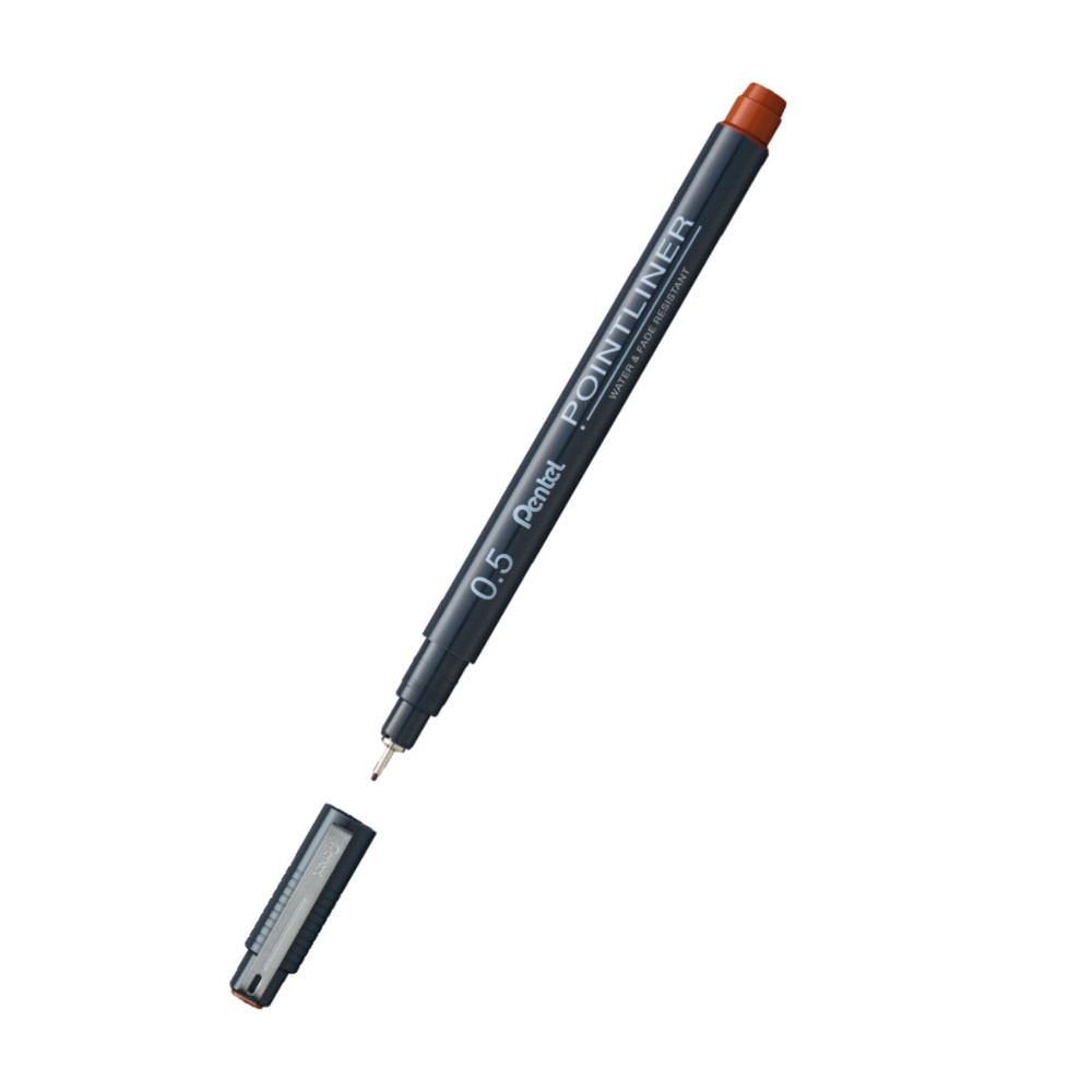 Cienkopis kalibrowany Pointliner - Pentel - miedziany, 0,5 mm