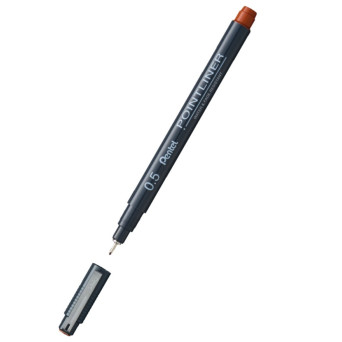 Cienkopis kalibrowany Pointliner - Pentel - miedziany, 0,5 mm