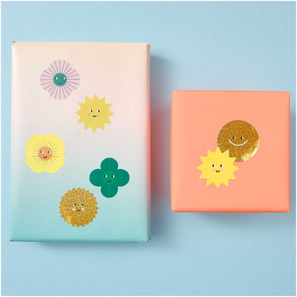 Stickers Suns, Shamrocks - Rico Design - 7 designs, 120 pcs.