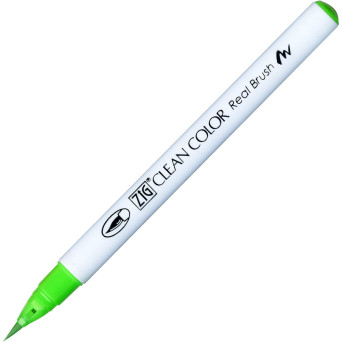 Pisak pędzelkowy Zig Clean Color Real Brush - Kuretake - 004, Fluorescent Green