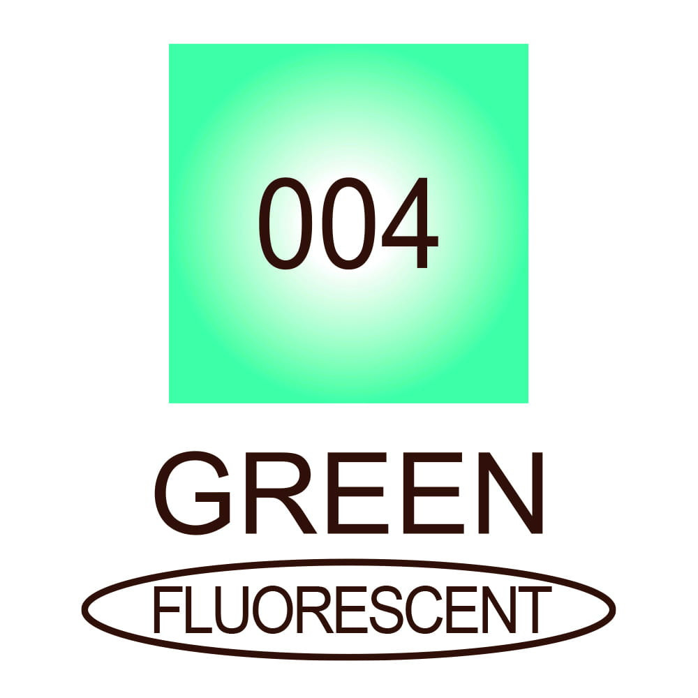 Zig Clean Color Real Brush Pen - Kuretake - 004, Fluorescent Green
