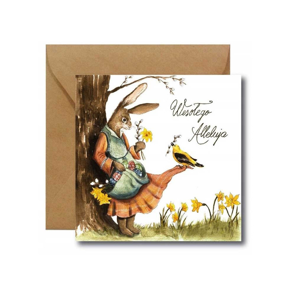 Greeting card - Hi Little - Wesołego Alleluja, 14,5 x 14,5 cm