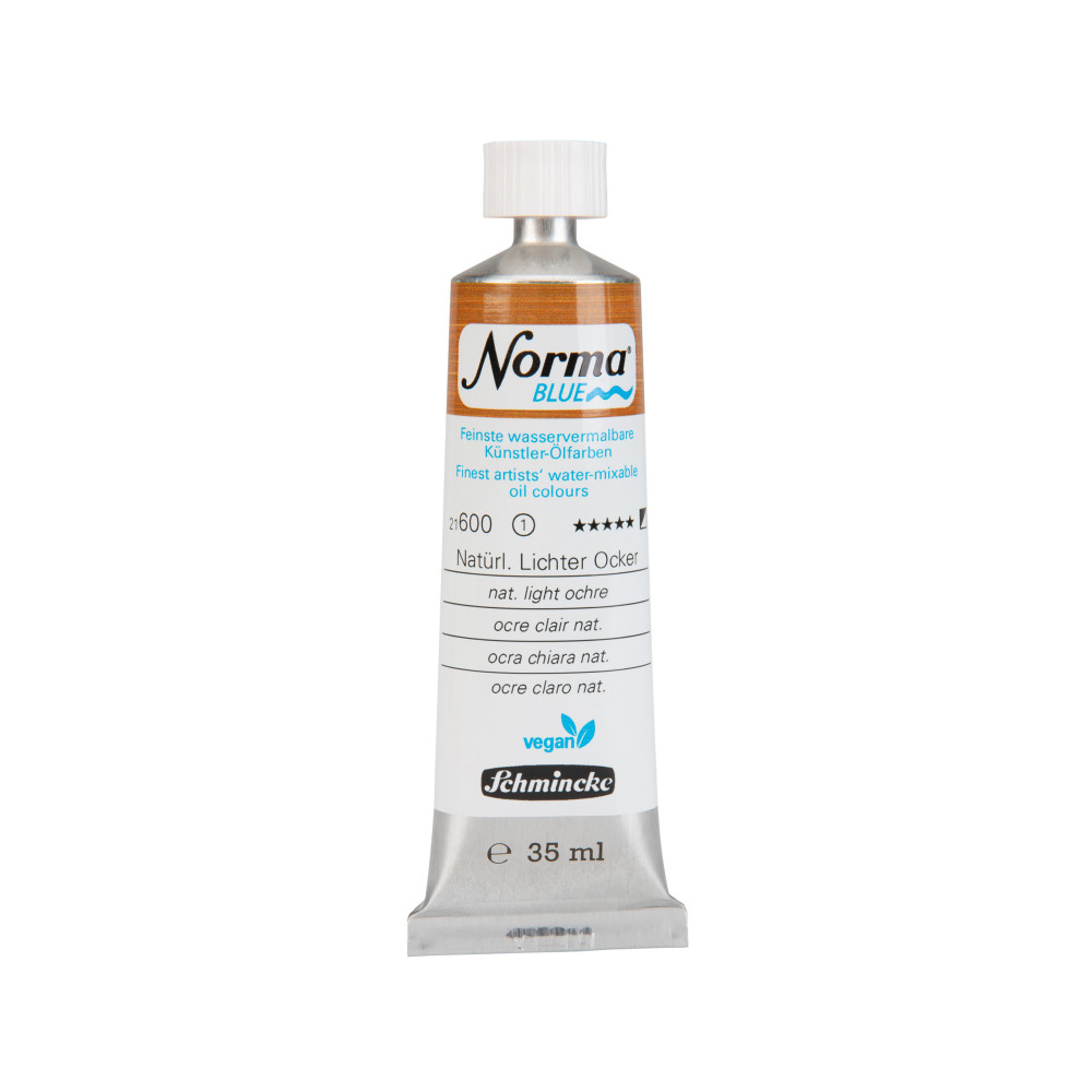 Norma Blue water-mixable oil paint - Schmincke - 600, Raw Light Ochre, 35 ml