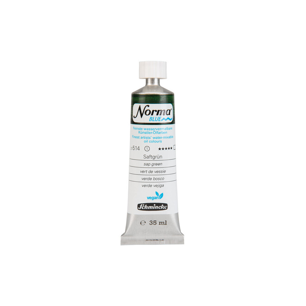 Norma Blue water-mixable oil paint - Schmincke - 514, Sap Green, 35 ml