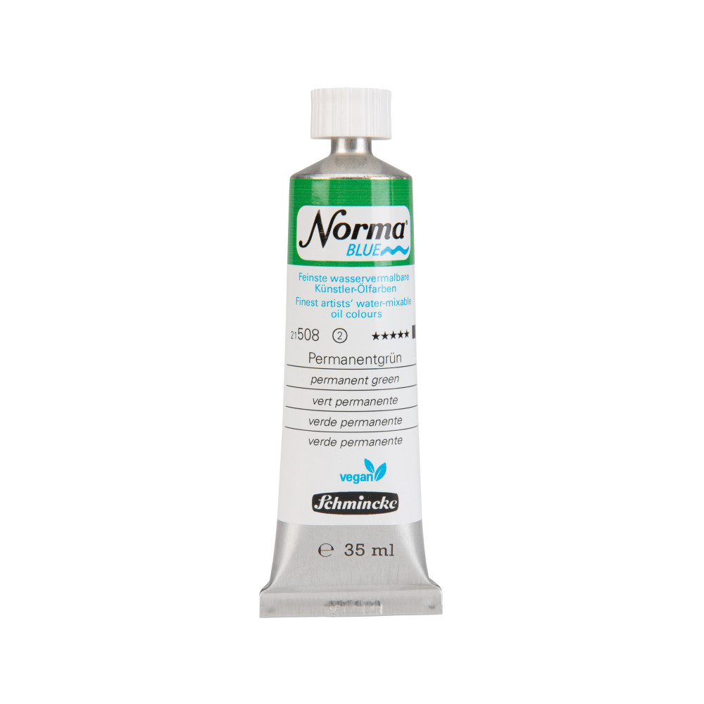 Farba olejna Norma Blue - Schmincke - 508, Permanent Green, 35 ml
