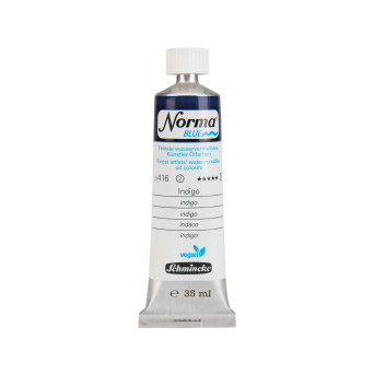 Norma Blue water-mixable oil paint - Schmincke - 416, Indigo, 35 ml