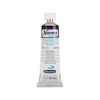 Norma Blue water-mixable oil paint - Schmincke - 352, Violet Dark, 35 ml