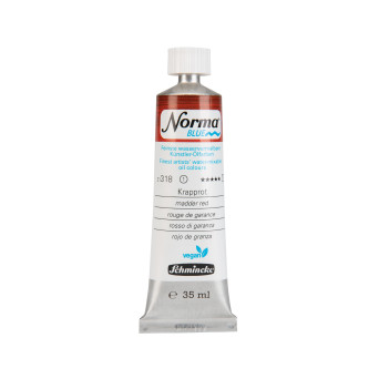 Norma Blue water-mixable oil paint - Schmincke - 318, Madder Red, 35 ml