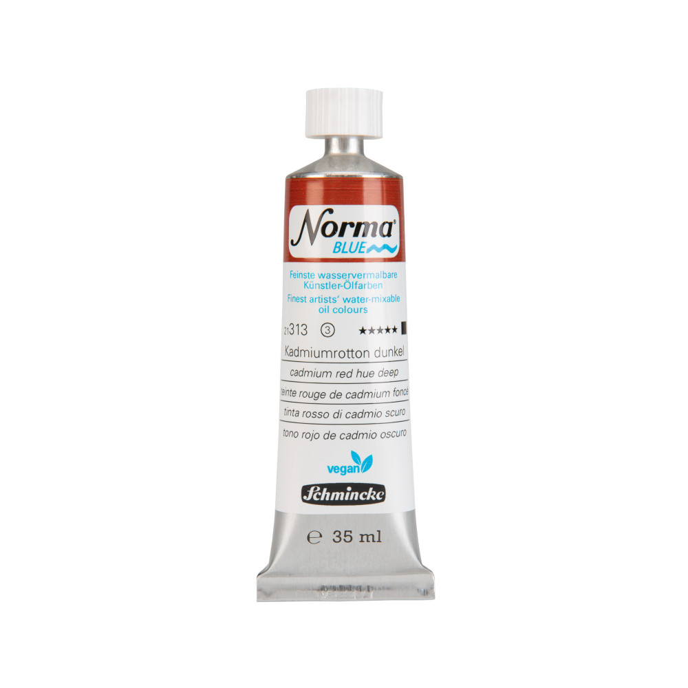 Norma Blue water-mixable oil paint - Schmincke - 313, Cadmium Red Hue Deep, 35 ml
