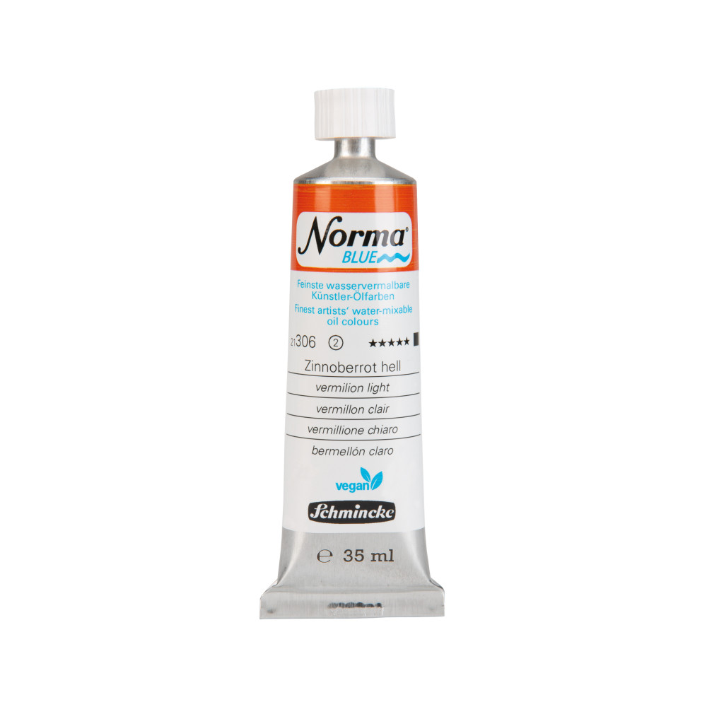 Norma Blue water-mixable oil paint - Schmincke - 306, Vermilion Light, 35 ml