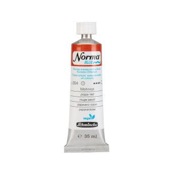 Norma Blue water-mixable oil paint - Schmincke - 304, Poppy Red, 35 ml