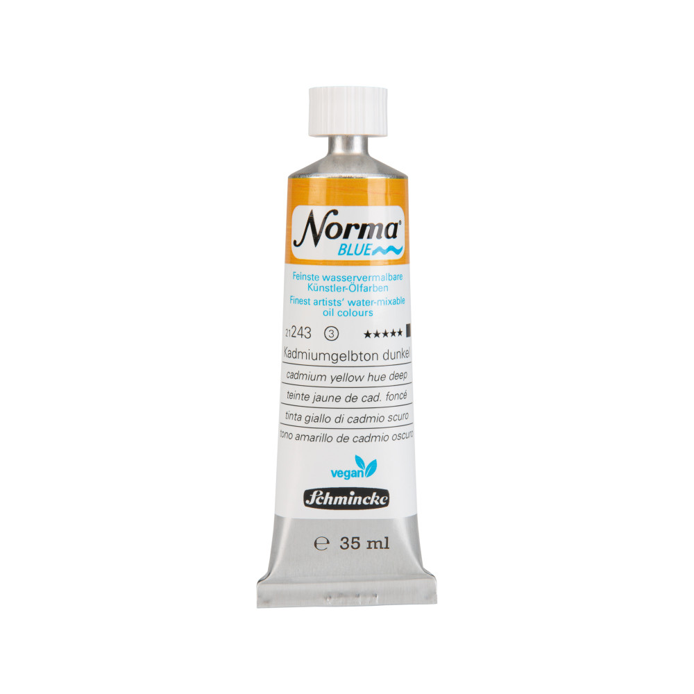 Norma Blue water-mixable oil paint - Schmincke - 243, Cadmium Yellow Hue Deep, 35 ml
