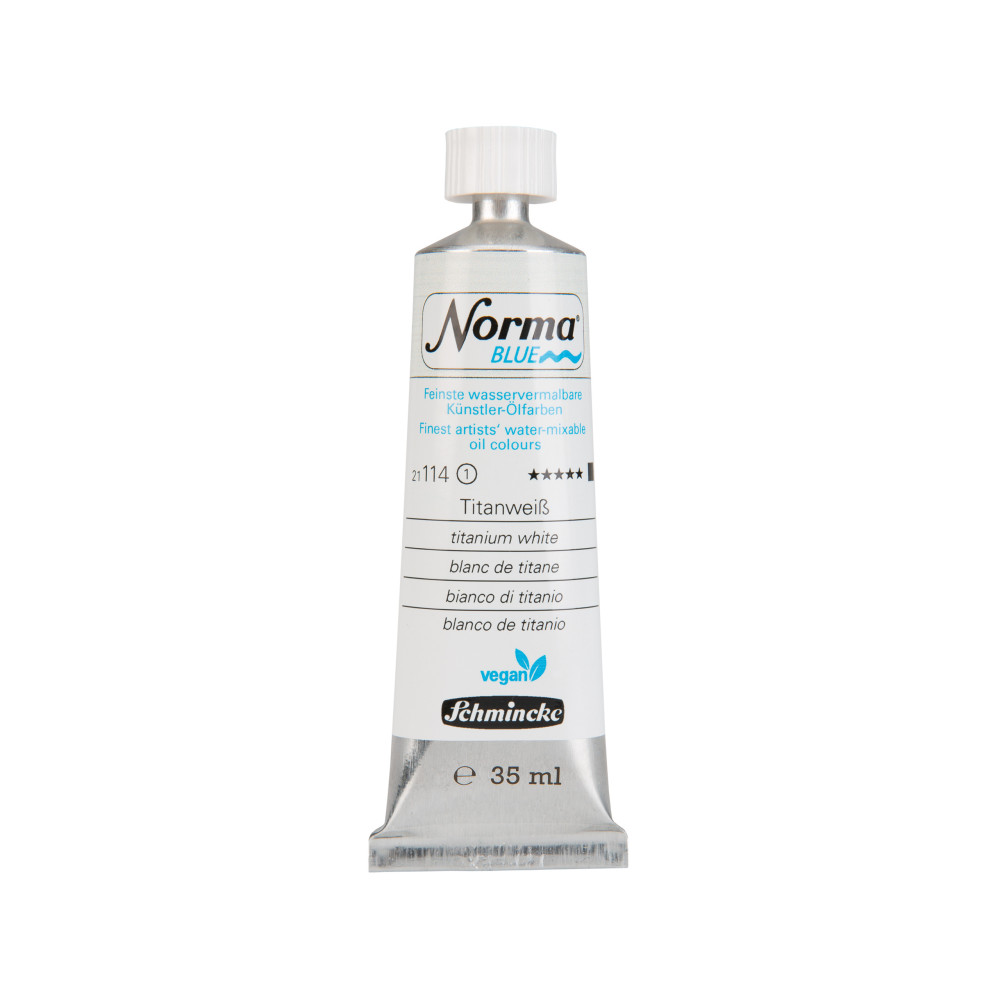 Farba olejna Norma Blue - Schmincke - 114, Titanium White, 35 ml