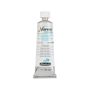 Norma Blue water-mixable oil paint - Schmincke - 114, Titanium White, 35 ml