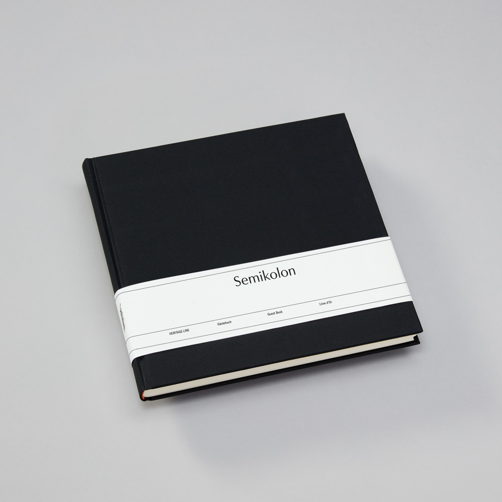 Guest book Heritage Line - Semikolon - Black, 180 pages