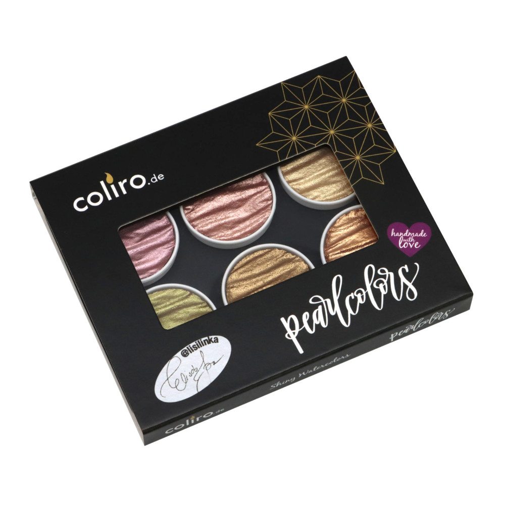 Zestaw akwareli, Lisi - Coliro Pearl Colors - 6 kolorów