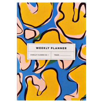 Planer tygodniowy Overlay Flowers no. 1, A5 - The Completist. - 90 g/m2