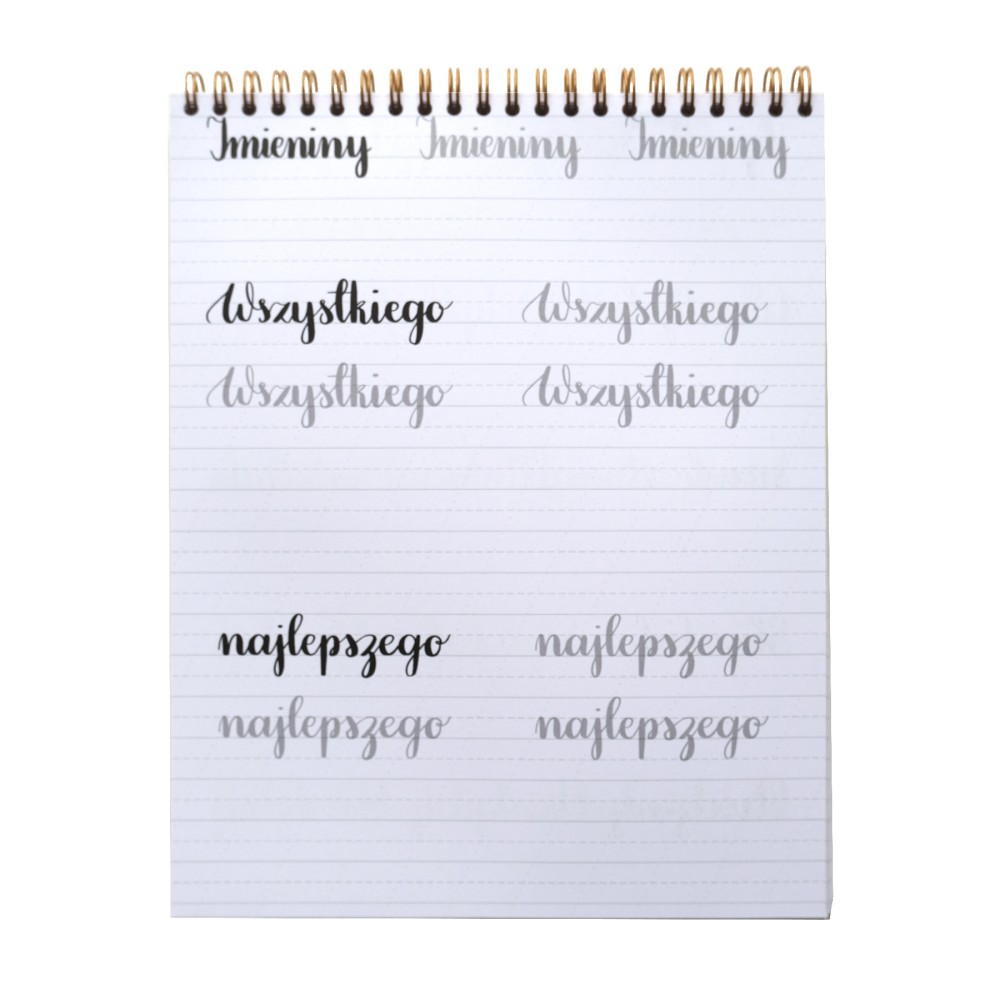 Brush Lettering workbook, B5 - Devangari - basic, 170 g/m2