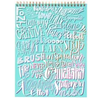 Zeszyt z ćwiczeniami do brush letteringu, B5 - Devangari - podstawowy, 170 g/m2