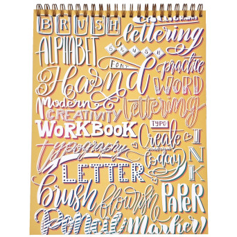 Zeszyt z ćwiczeniami do brush letteringu Bounce, B5 - Devangari - 170 g/m2