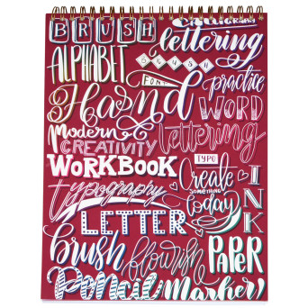 Zeszyt z ćwiczeniami do brush letteringu Flourishing, B5 - Devangari - 170 g/m2