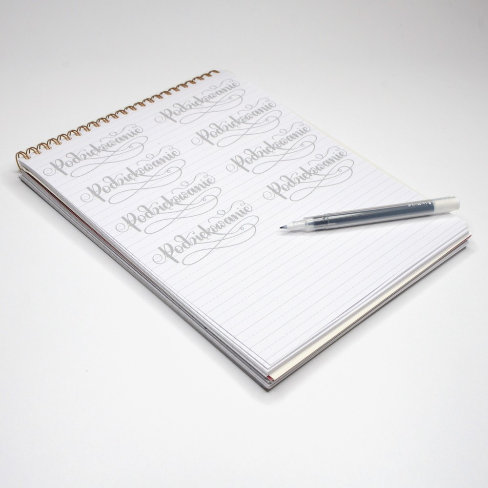 Zeszyt z ćwiczeniami do brush letteringu Flourishing, B5 - Devangari - 170 g/m2