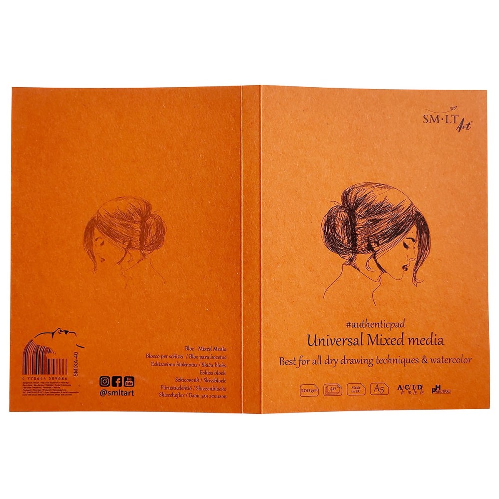 Universal Mixed Media pad, A5 - SM-LT - 200 g/m2, 40 sheets