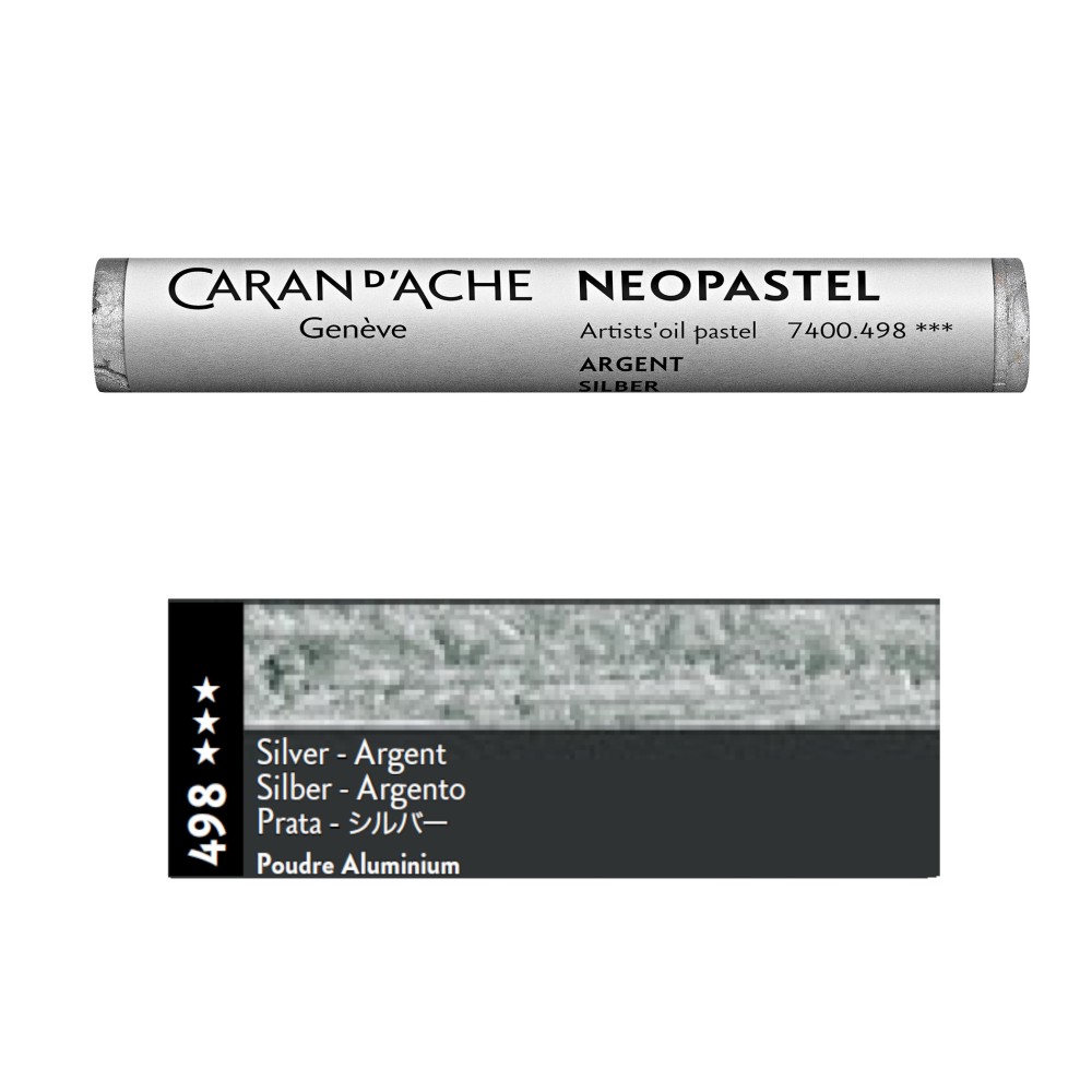 Pastel olejna Neopastel - Caran d'Ache - 498, Silver