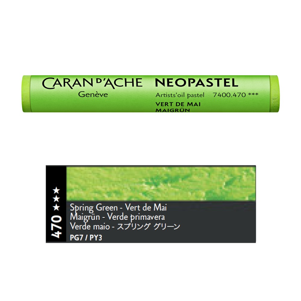 Neopastel Artists' oil pastel - Caran d'Ache - 470, Spring Green