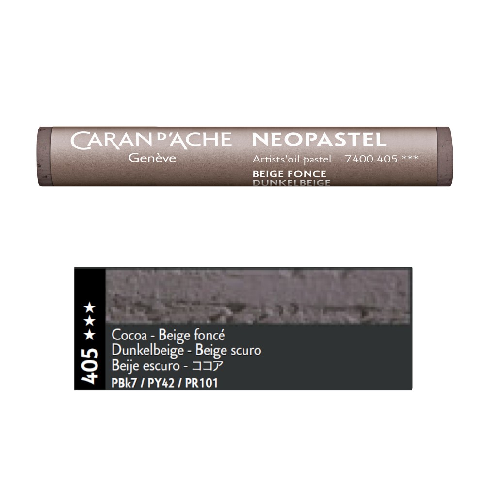 Neopastel Artists' oil pastel - Caran d'Ache - 405, Cocoa