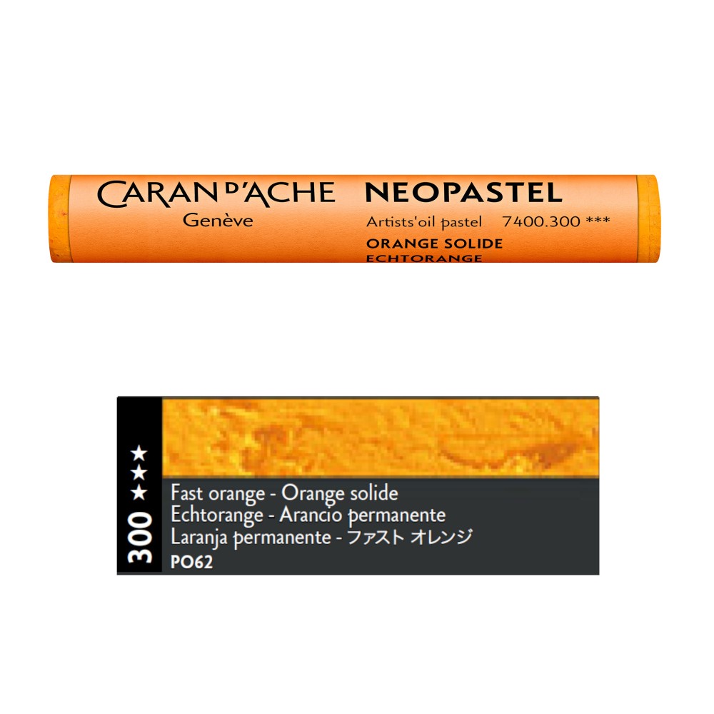 Neopastel Artists' oil pastel - Caran d'Ache - 300, Fast Orange